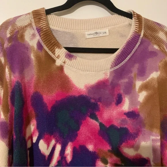 NATURAL LIFE Multicolor Tie-Dye Sweater - Picture 9 of 14